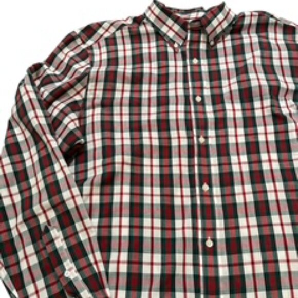Saddlebred Long Sleeve Button Up Shirt Red & Green Plaid Men’s Size XLT - Picture 1 of 11